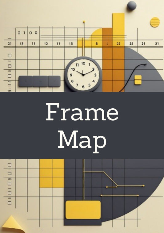 A stylized graphic titled 'Vault Map' with a clock, bar charts, grid lines, and abstract geometric shapes in beige, gray, yellow, and orange.